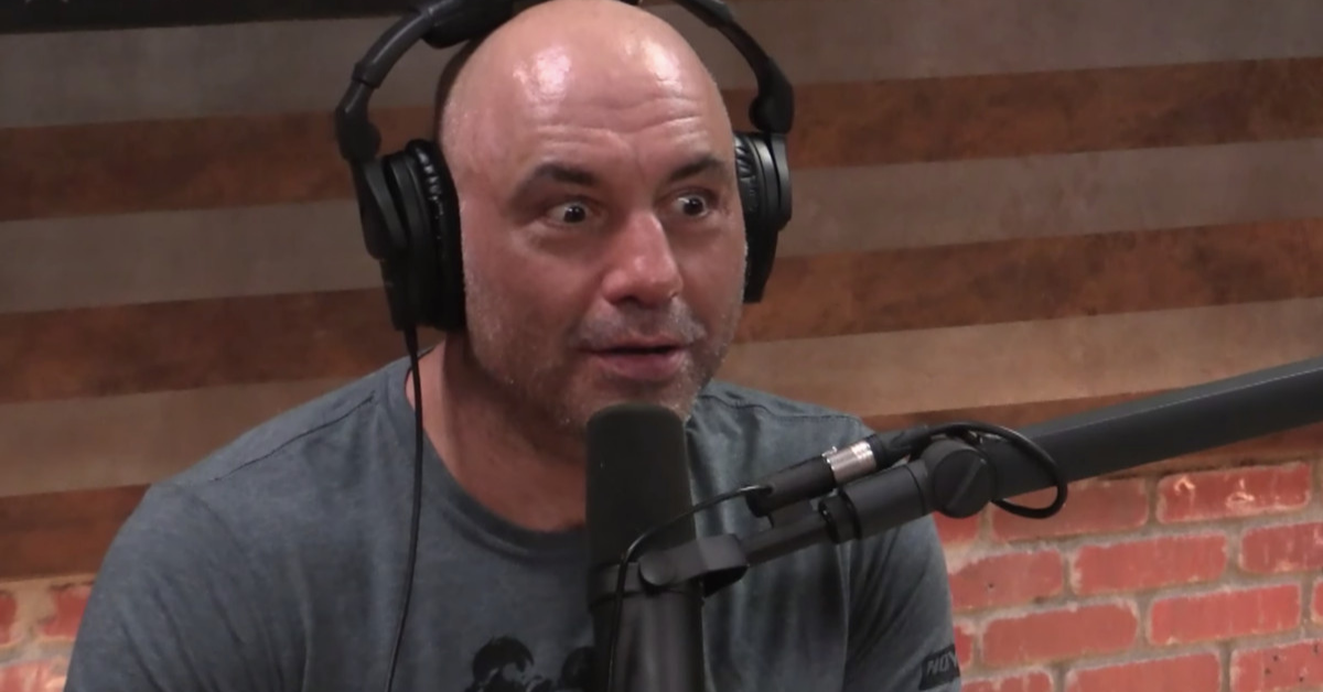 Joe Rogan interviewing someone on his podcast