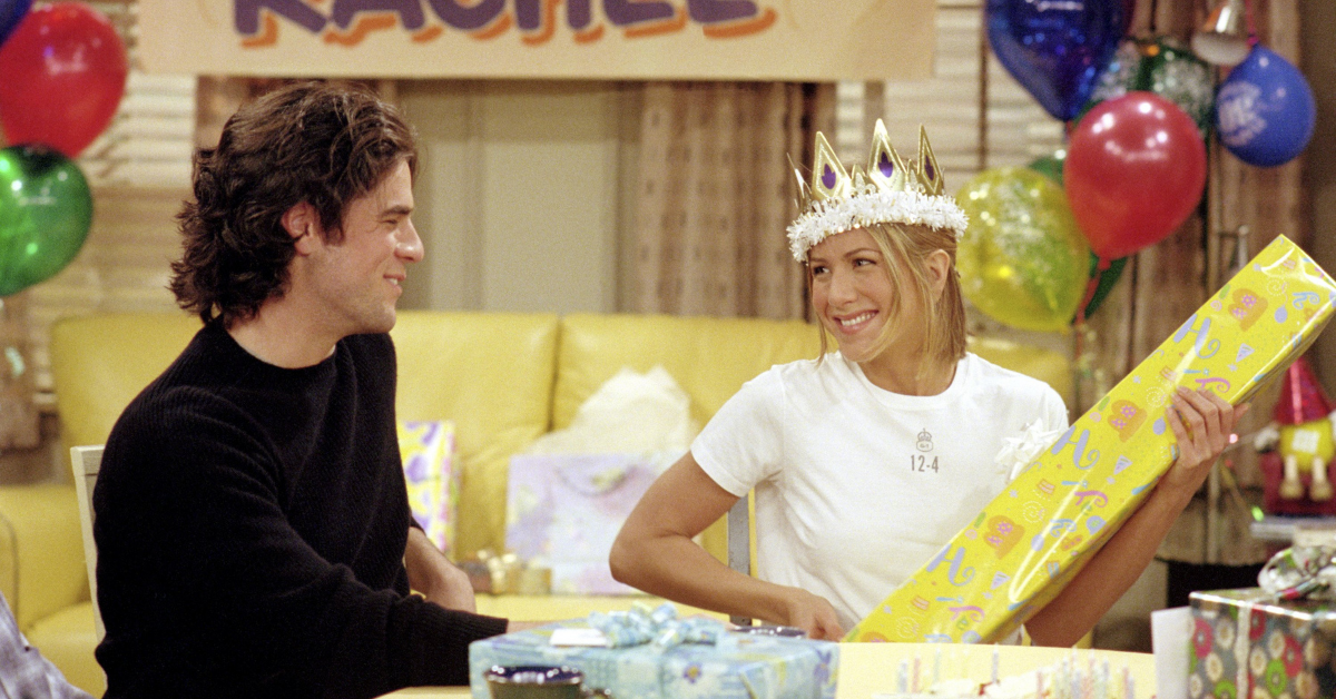 Tag and Rachel in a scene from Friends