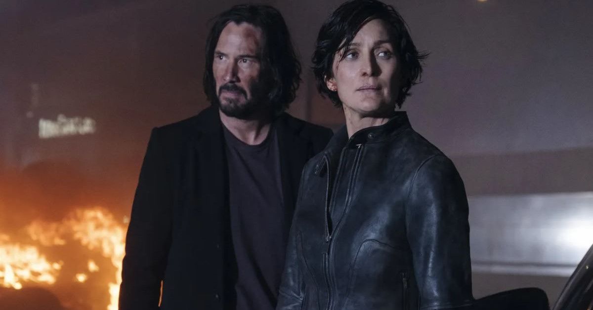 The Matrix Resurrections stars Keanu Reeves as Neo and Carrie-Anne Moss as Trinity. 