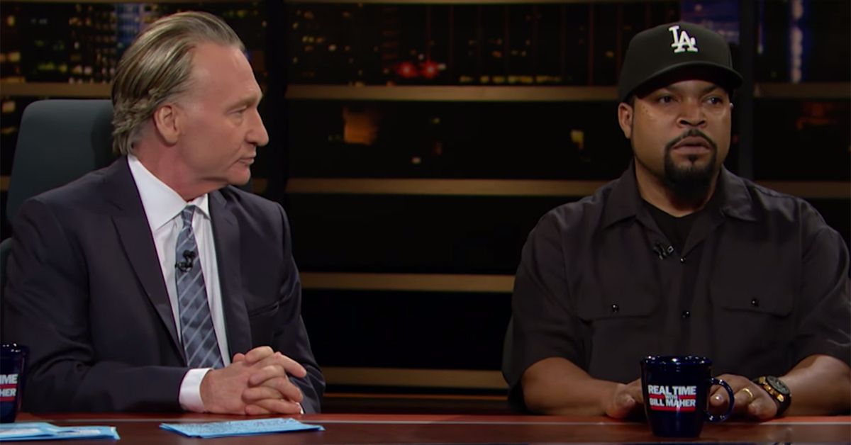 Bill Maher with rapper Ice Cube in an episode of his 'Real Time' on HBO