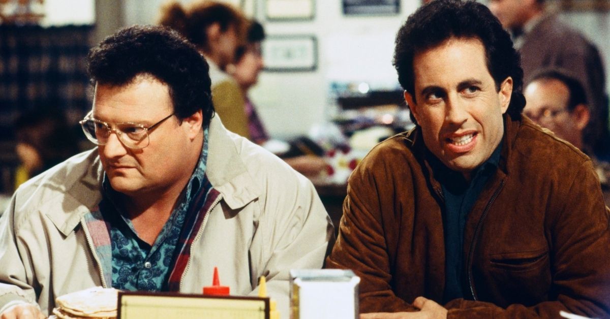 Newman and Jerry on Seinfeld in Monks diner unhappy