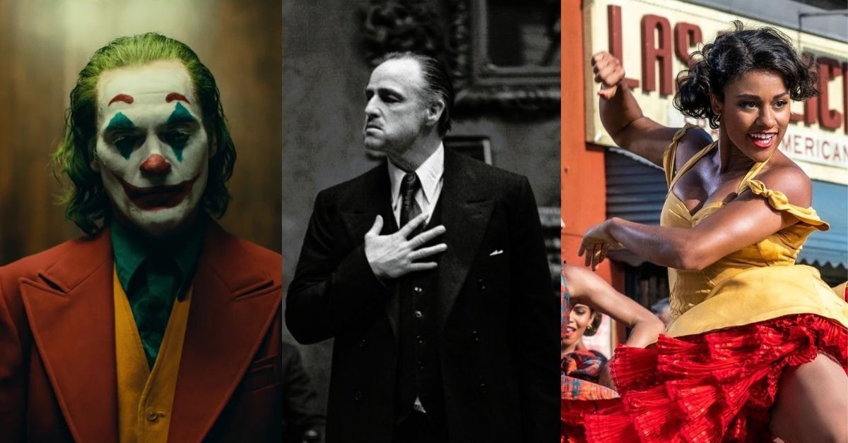 Joaquin Phoenix as the Joker, Marlon Brando as Vito Corleone, and Ariana Debose as Anita in 'West Side Story' 