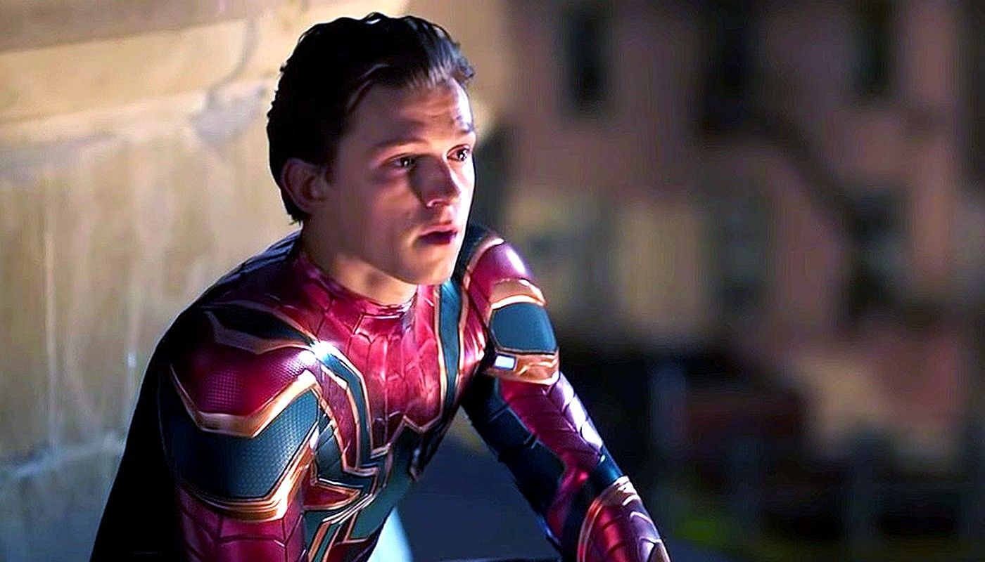 Tom Holland in Spider-Man suit for scene from Spider-Man: Far From Home