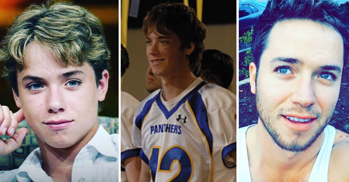 Jeremy Sumpter smiling for the camera, and in a scene from Friday Night Lights