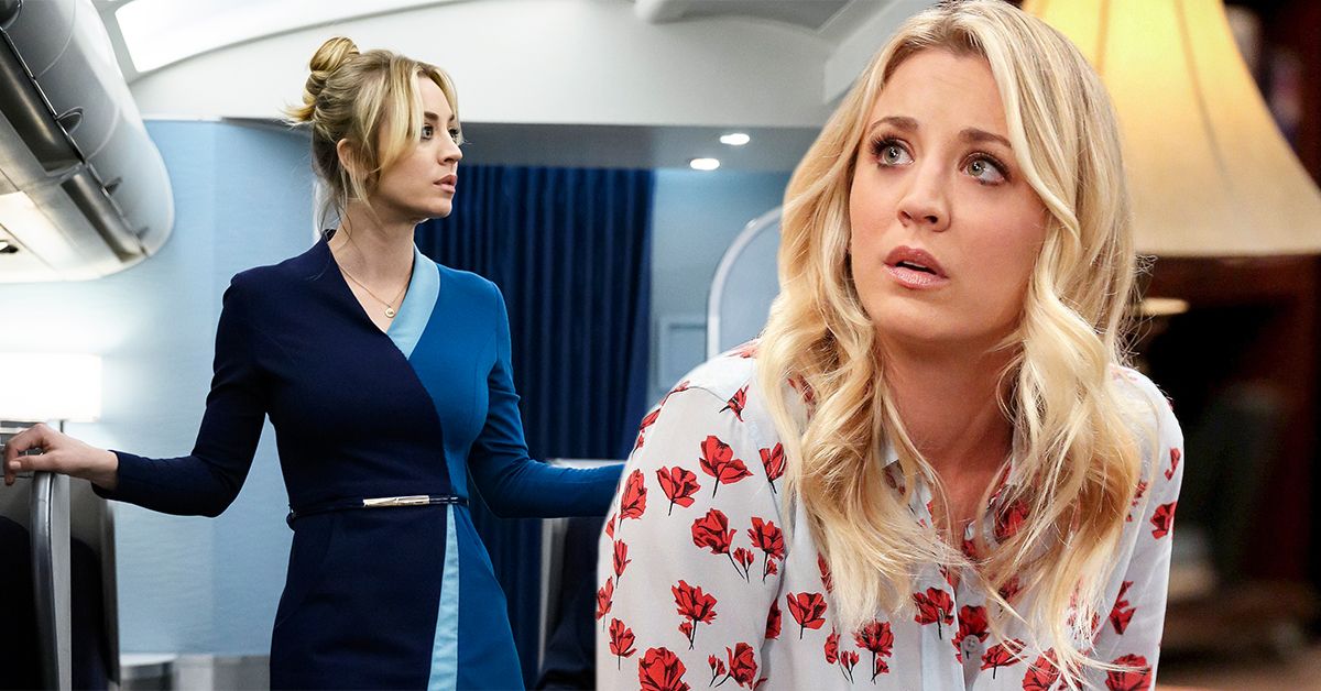 Kaley Cuoco in her current hit show The Flight Attendant and her former hit show The Big Bang Theory