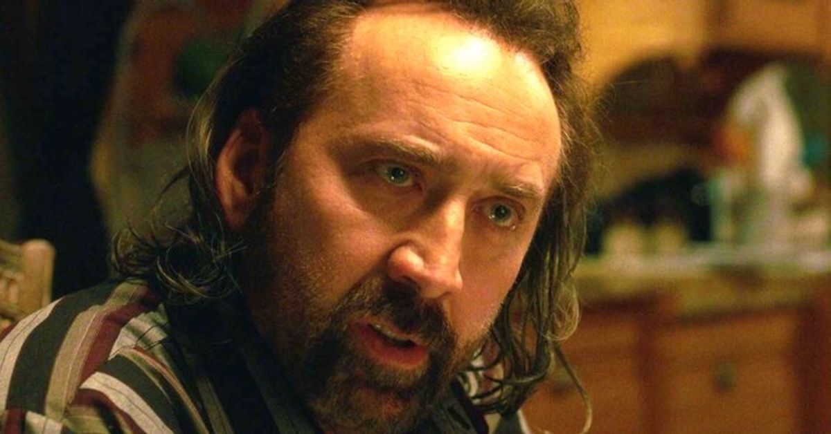 A screenshot of Nicolas Cage in his film