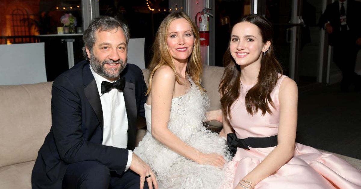 Judd Apatow and Leslie Mann with their daughter Maude Apatow