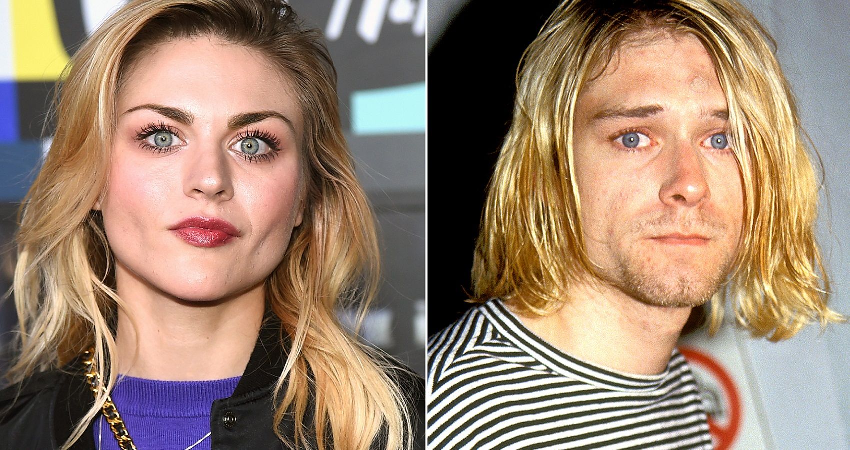 Kurt and Frances Bean Cobain side by side
