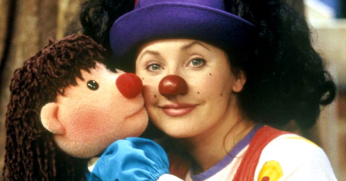 Alyson Court as Loonette the Clown with Molly from Big Comfy Couch