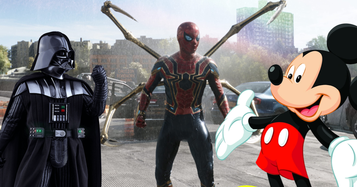 Darth Vader, Spider-Man, and Mickey Mouse