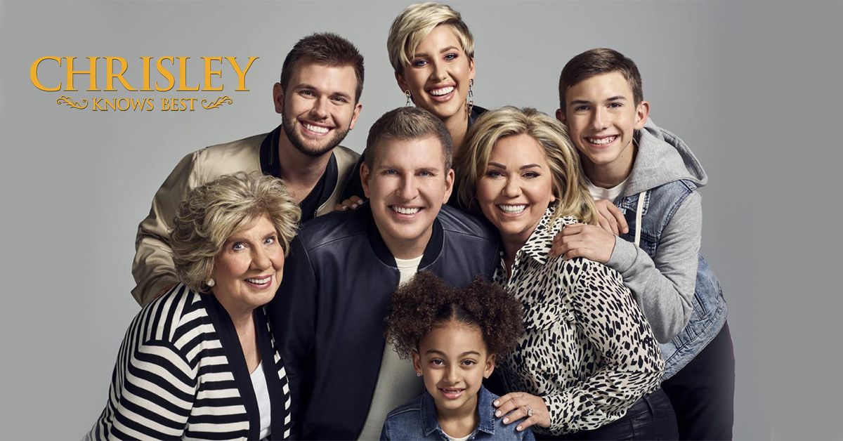 The cast of reality TV show 'Chrisley Knows Best' in a promotional poster
