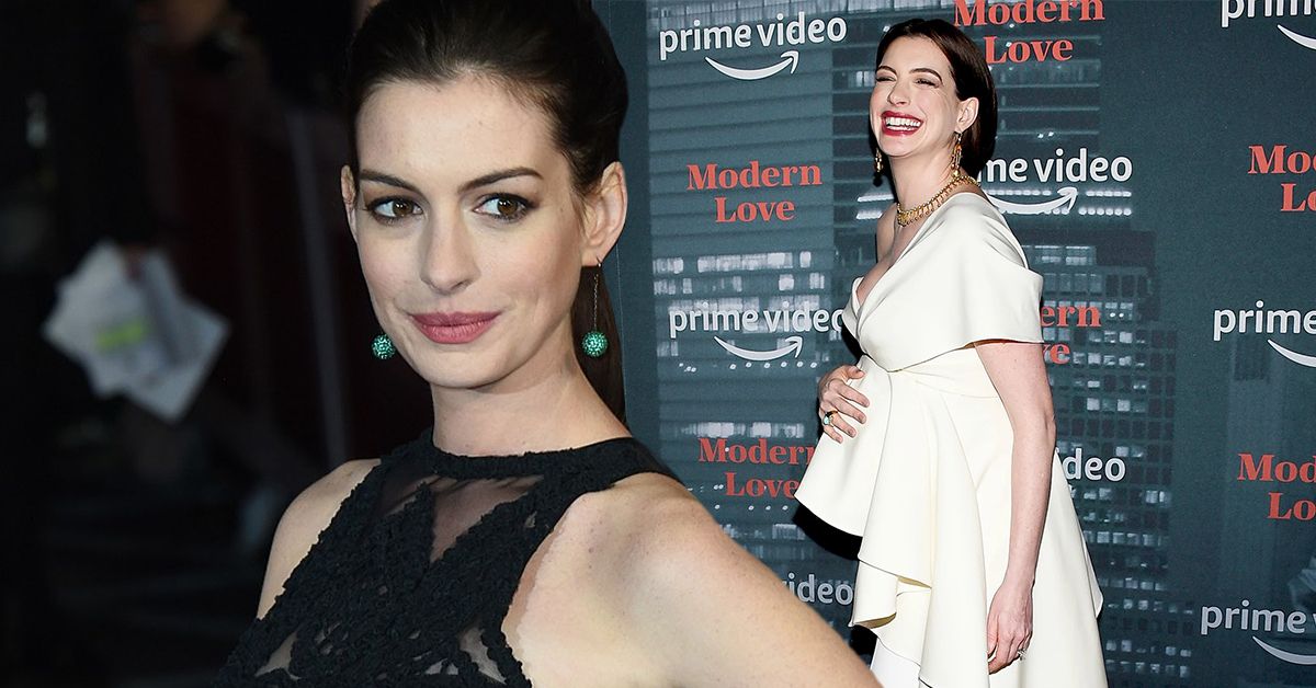 Anne Hathaway white dress at Modern Live Prime Video event