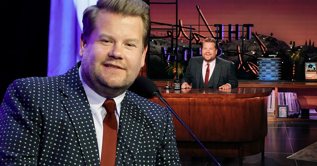 James Corden on the set of The Late Late Show