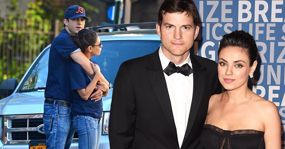 Ashton Kutcher and wife Mila Kunis get candid at red carpet event
