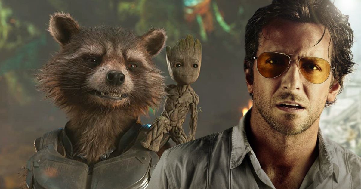 Bradley Cooper in Guardians of the Galaxy and The Hangover