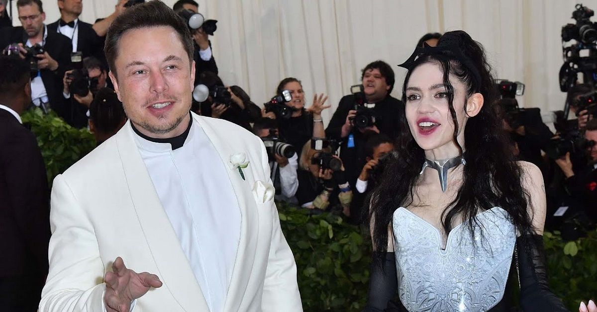 Elon Musk and Grimes on the red carpet