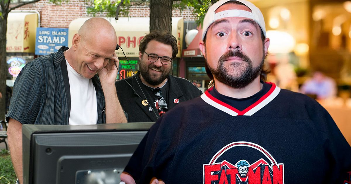 Kevin Smith and Bruce Willis 