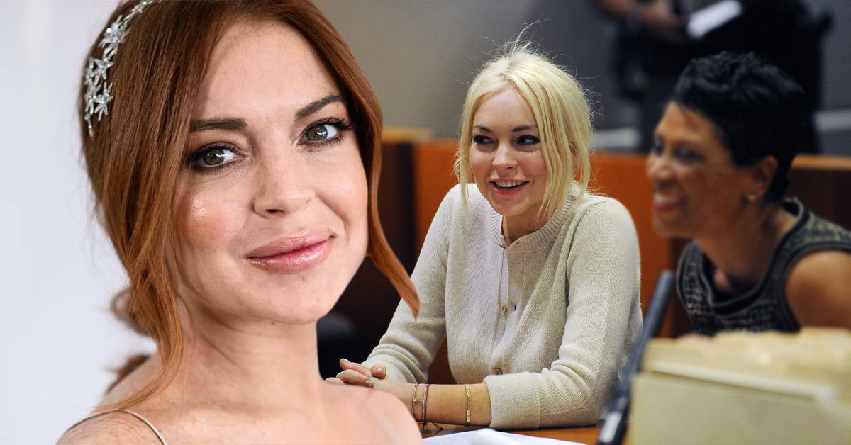 Two images of actress Lindsay Lohan