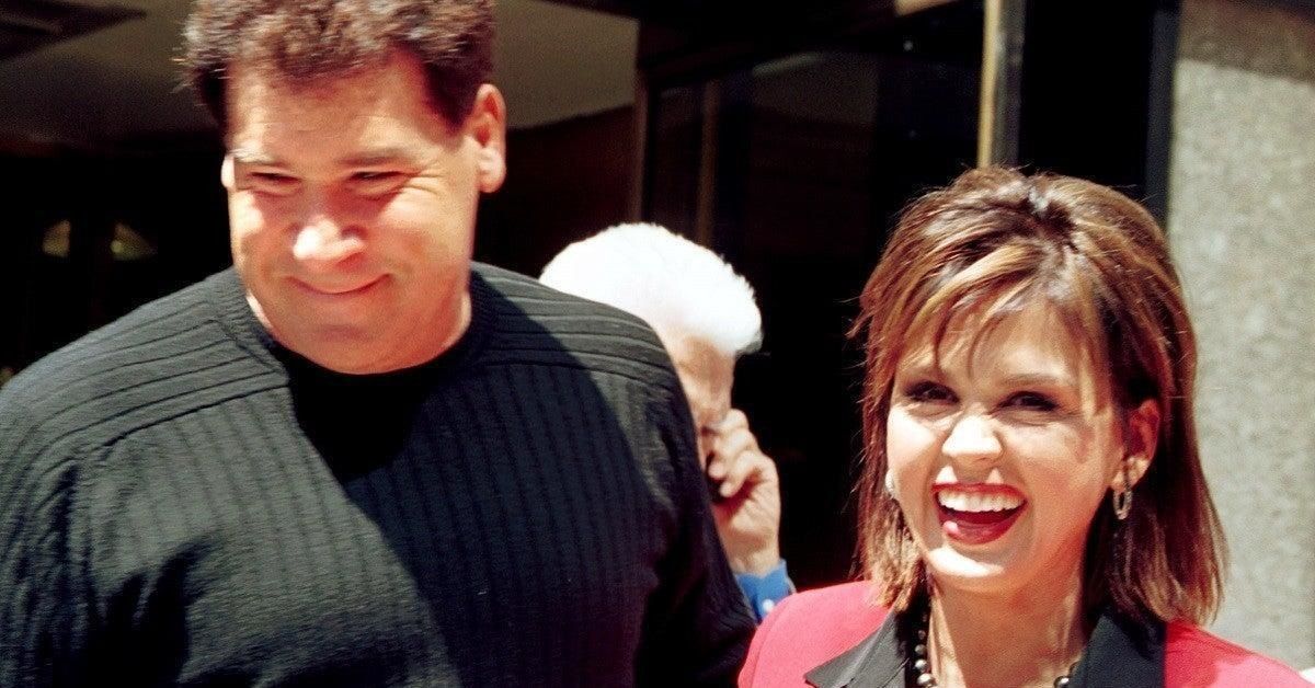 Marie Osmond and Brian Blosil smiling together