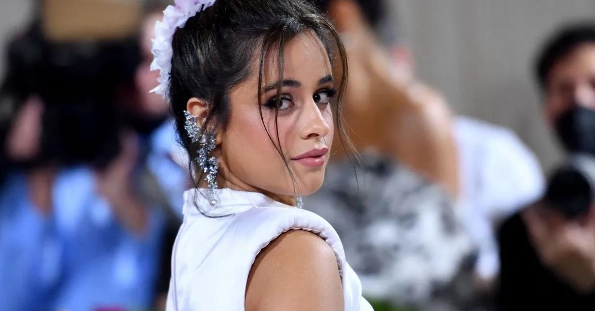 Camila Cabello smiling at the 2022 Met Gala