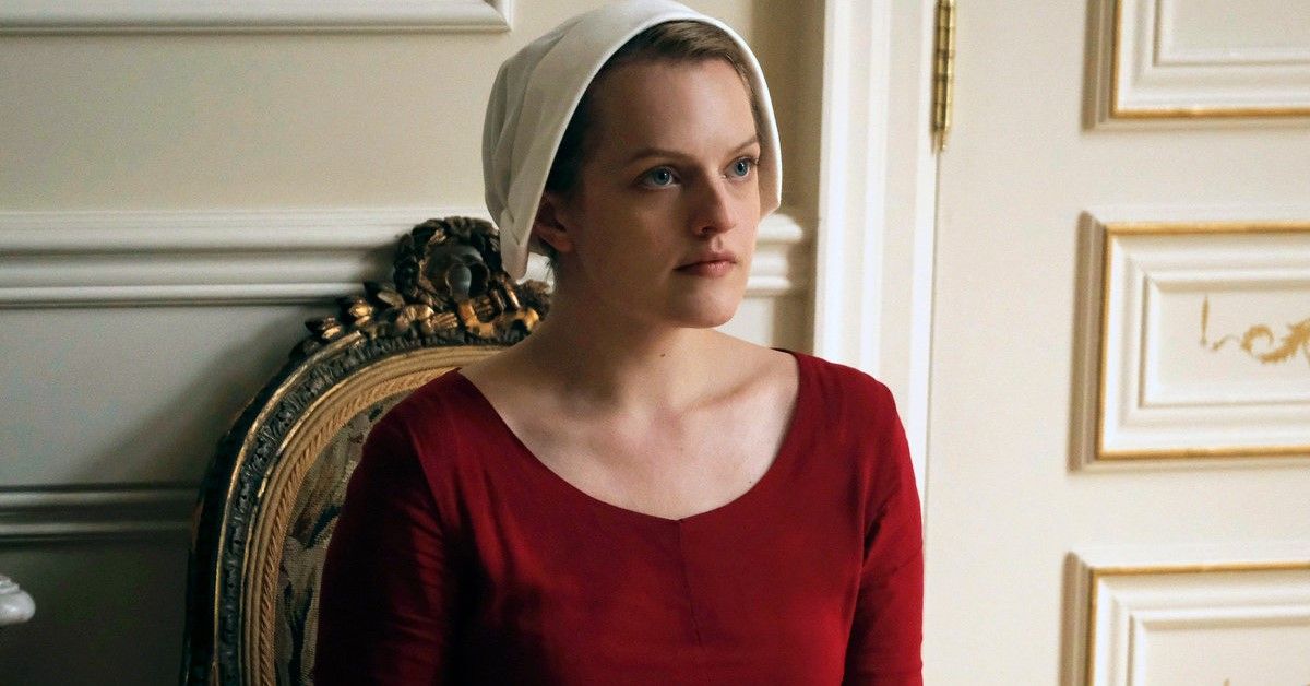 Elisabeth Moss in a still from The Handmaid's Tale 
