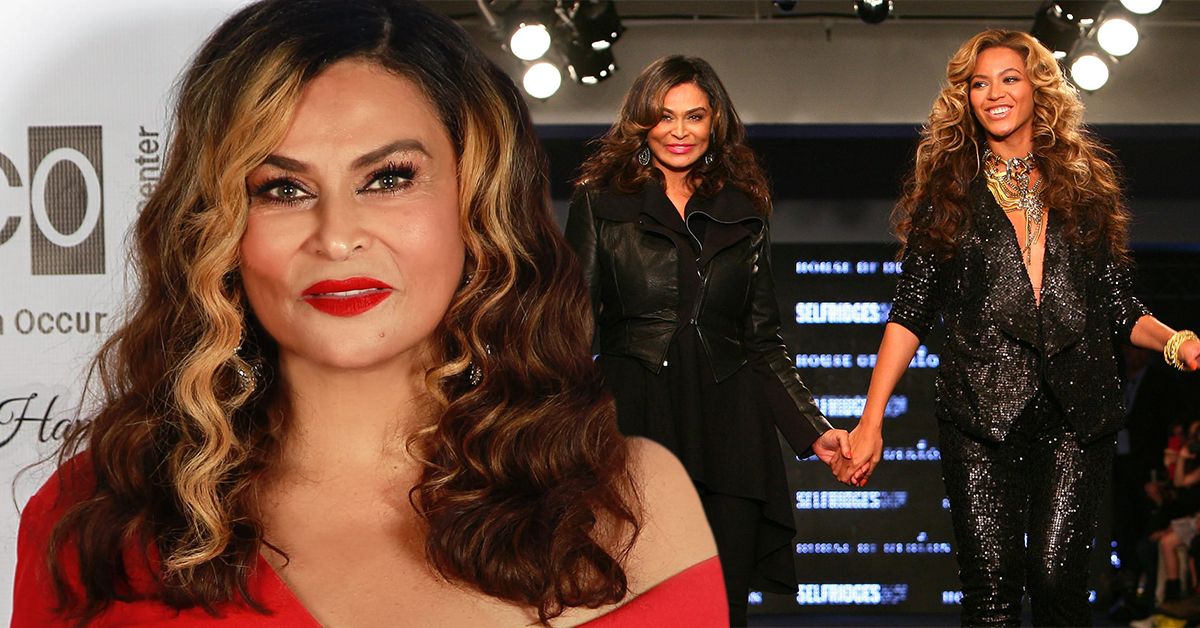 Beyonce's mom Tina Knowles holding hands with her daughter