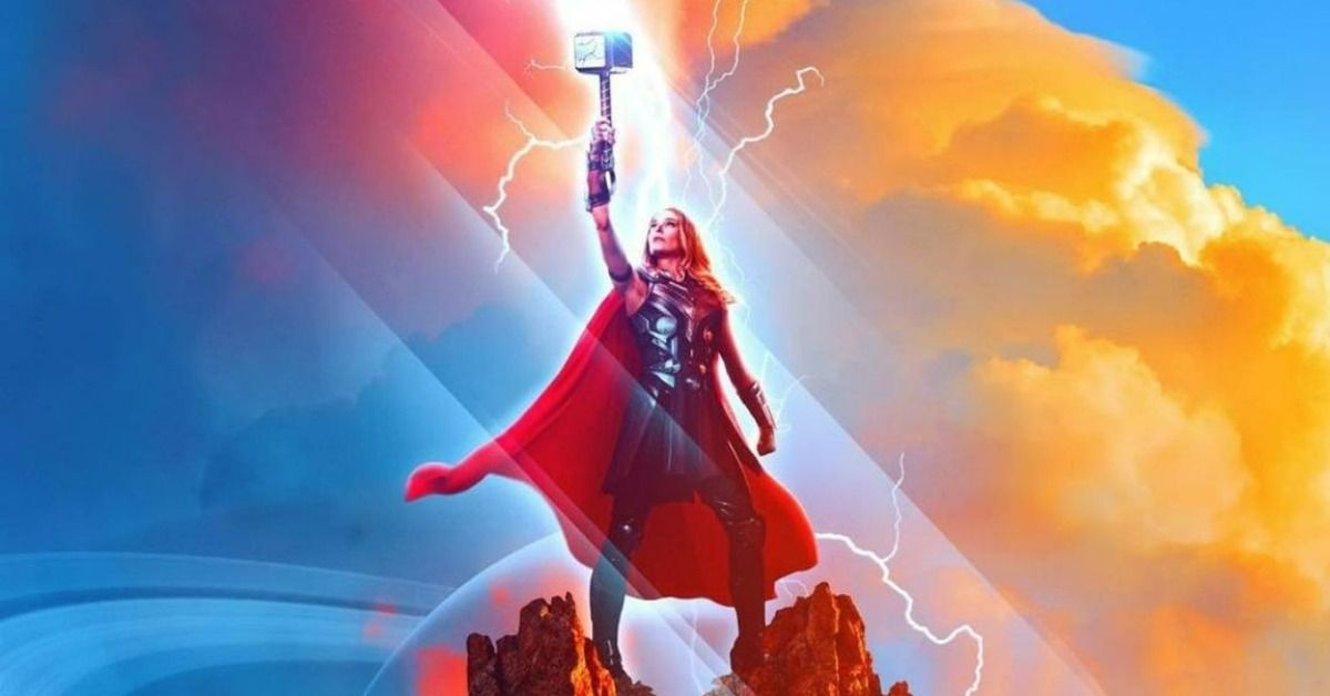 Natalie Portman in a promo poster for Thor: Love and Thunder