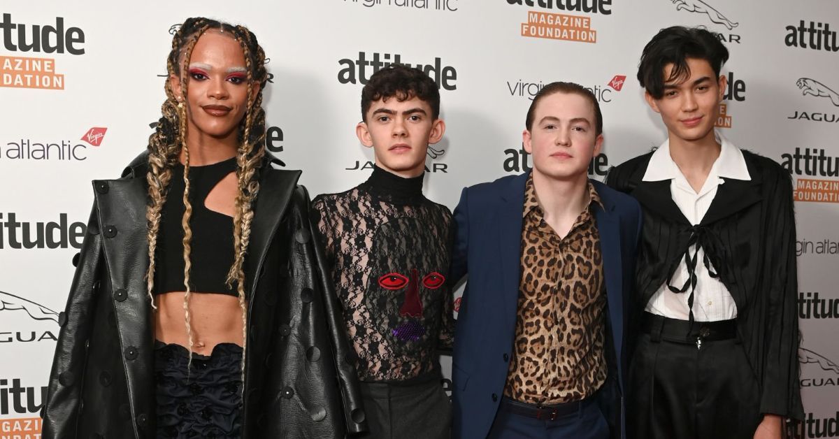 Yasmin Finney, Joe Locke, Kit Connor and William Gao attend The Virgin Atlantic Attitude Awards 2021 at The Roundhouse on October 06, 2021 in London