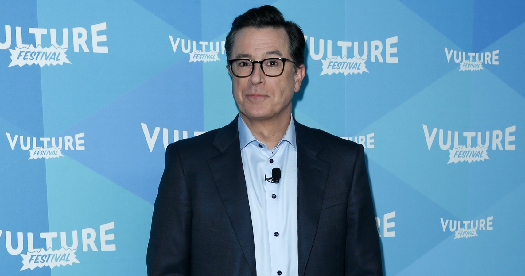 Stephen Colbert In A Blue Suit