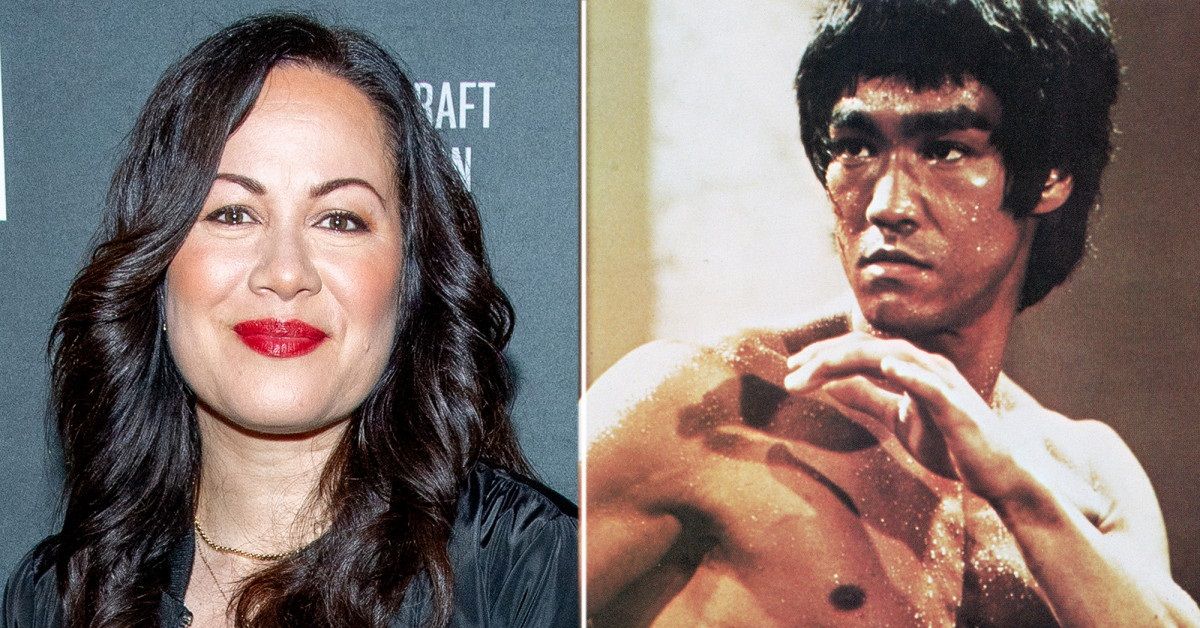 Bruce Lee and his daughter Shannon Lee side by side