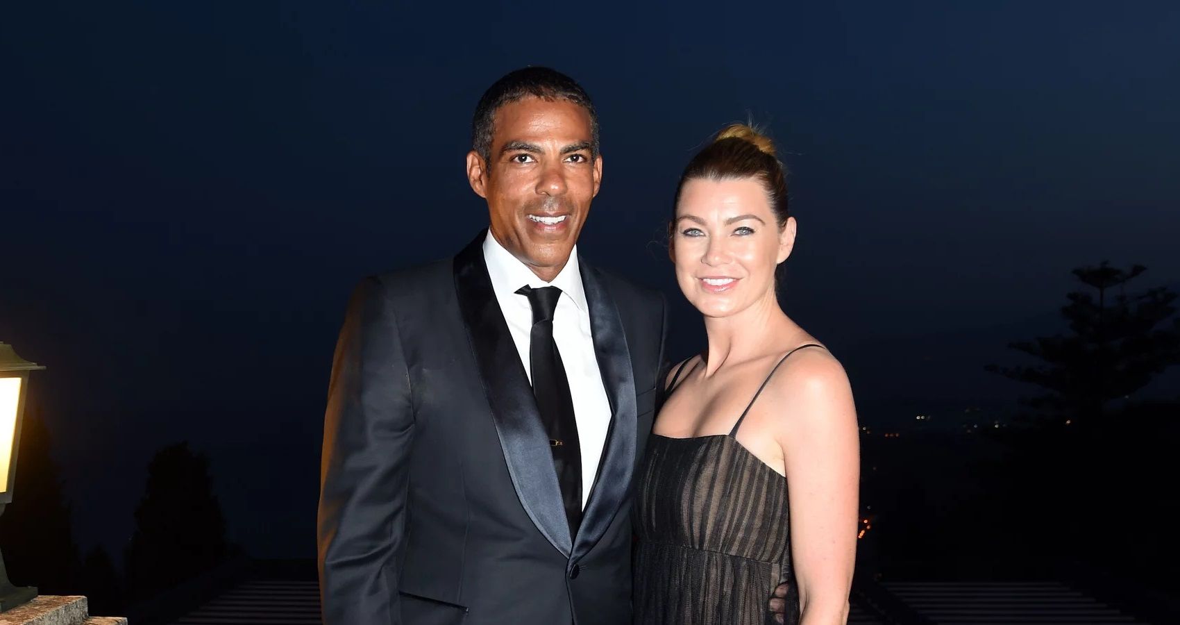 Ellen Pompeo and Chris Ivery wearing fancy clothes