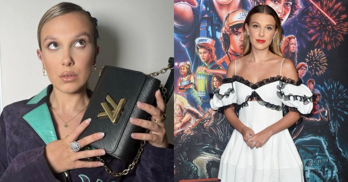 Millie Bobby Brown Brought The Glamour In Custom Louis Vuitton