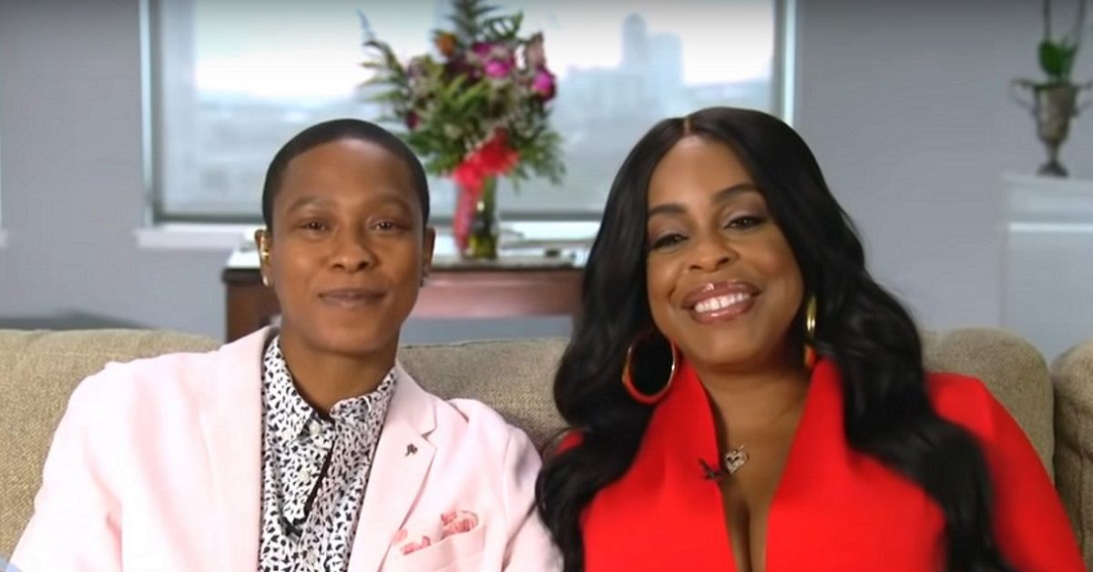 Niecy Nash and her wife Jessica Betts being interviewed by Good Morning America