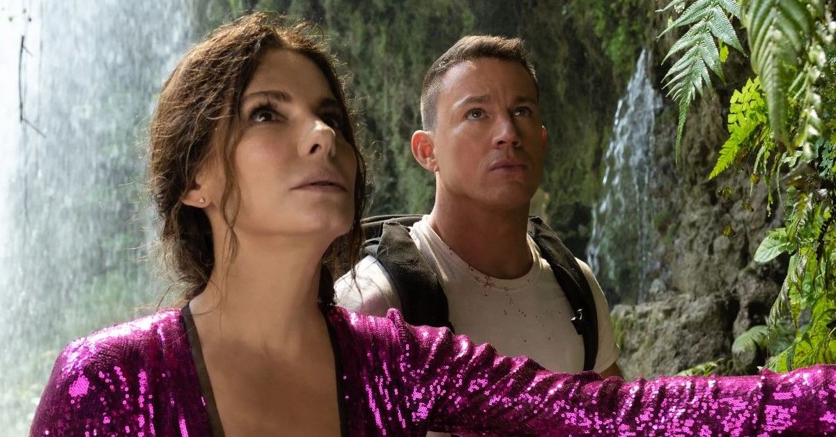 Sandra Bullock and Channing Tatum in a still from The Lost City 