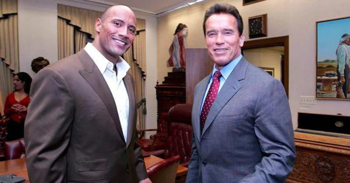 dwayne johnson and arnold