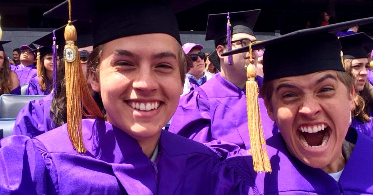 Dylan and Cole Sprouse college graduation