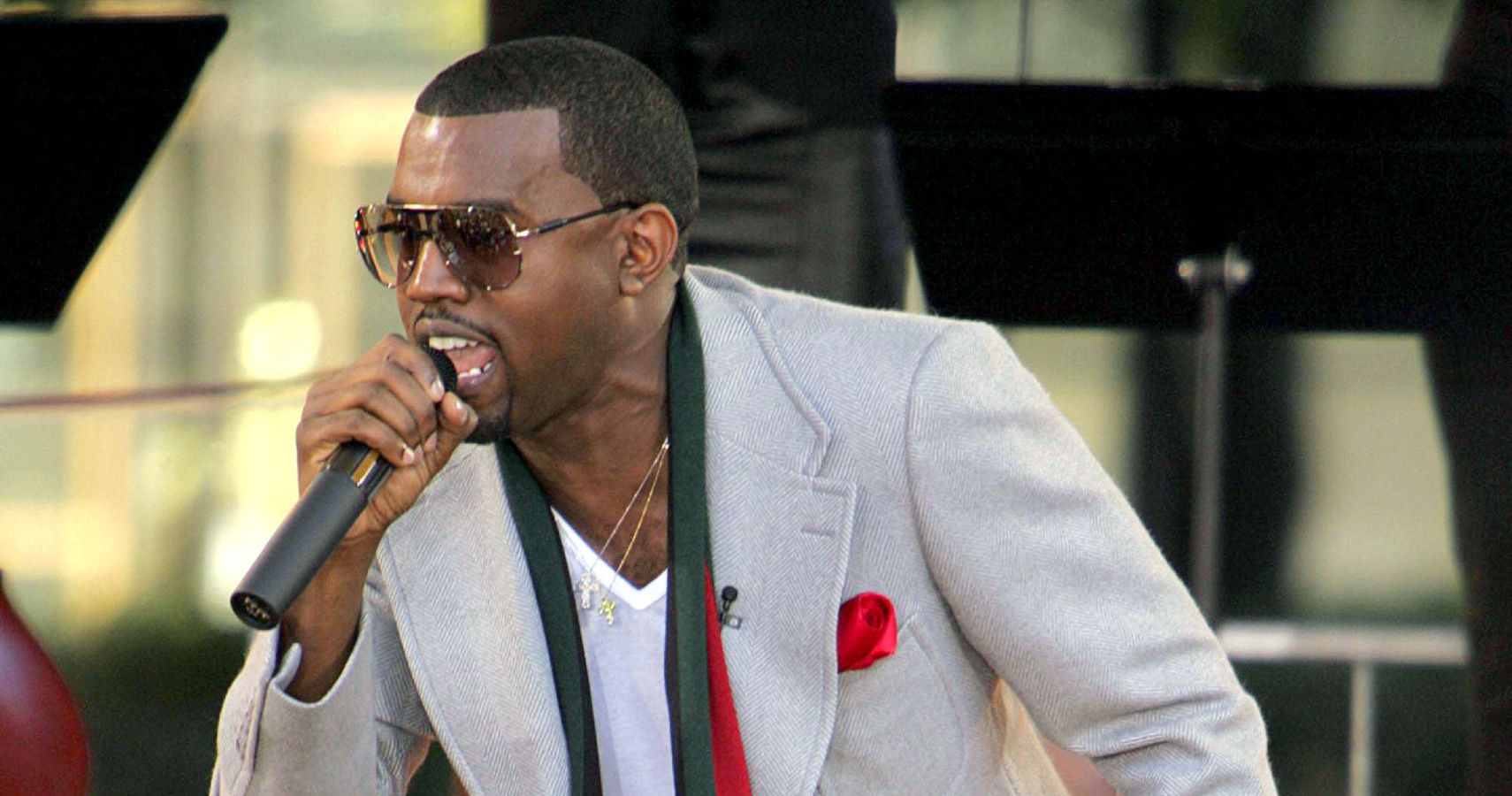 Kanye West Performing At A Concert