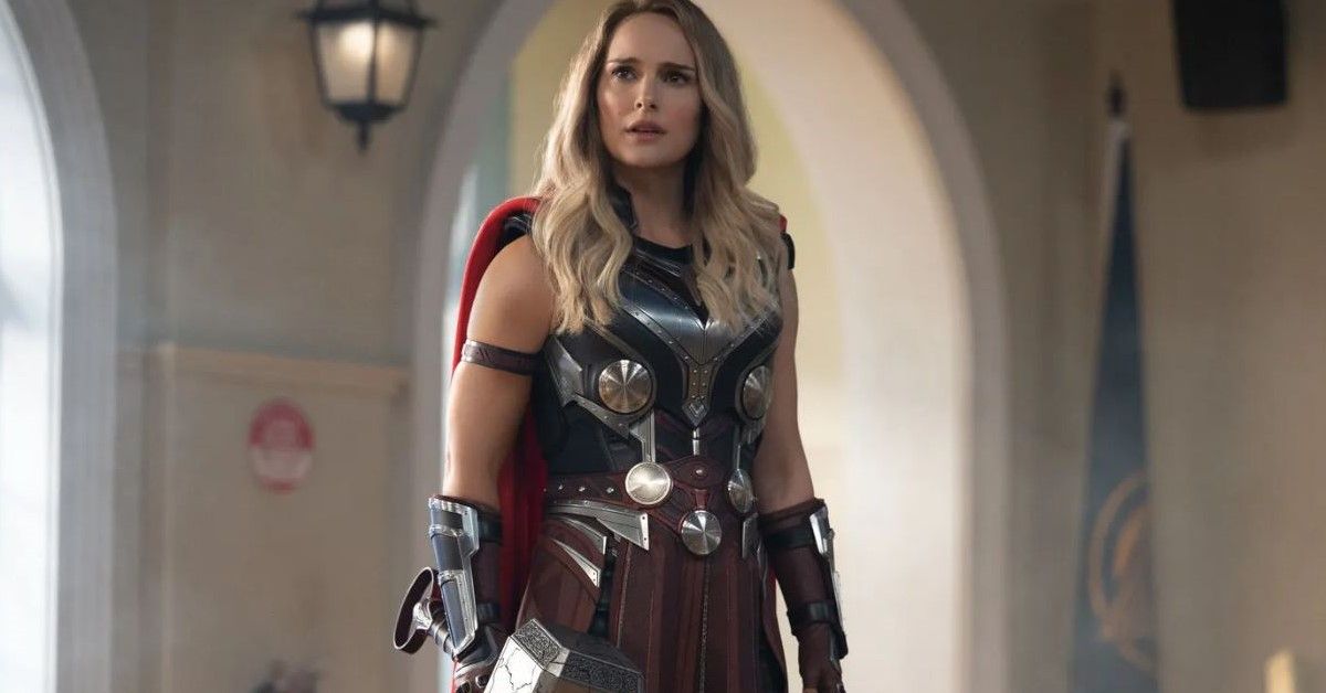Natalie Portman as the Mighty Thor in a still from Thor: Love and Thunder 