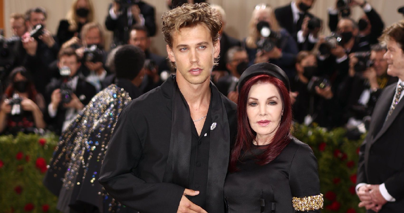 Priscilla Presley and Austin Butler on the red carpet