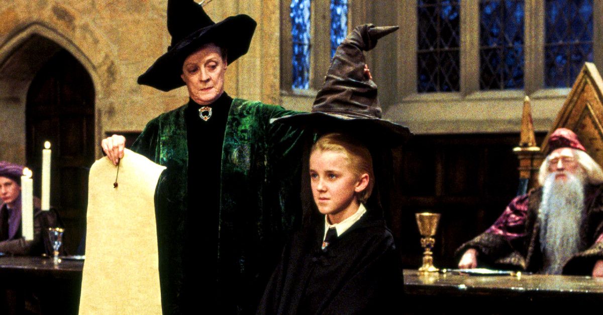 Tom Felton as Draco Malfoy in Harry Potter with the Sorting Hat