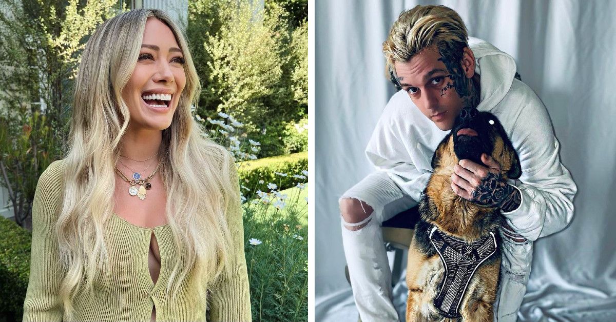 Hilary Duff and Aaron Carter side by side images