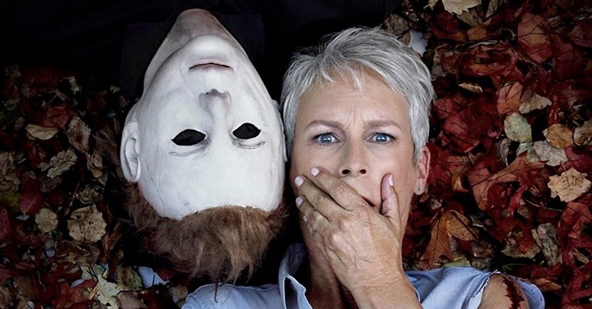 Jamie Lee Curtis with Michael Myers
