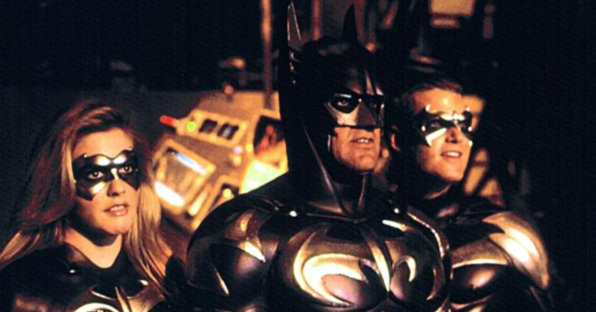 George Clooney, Alicia Silverstone and Chris O'Donnell Batman & Robin.