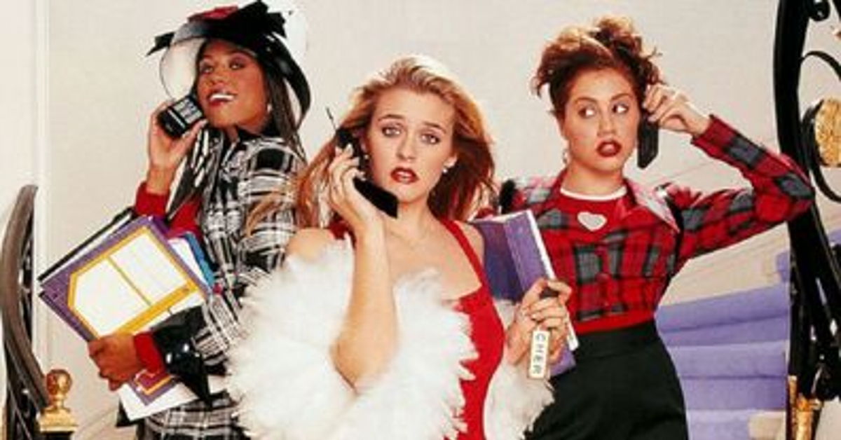 stacey dash as dionne, alicia silverstone as cher, and brittany murphy as tai fraiser