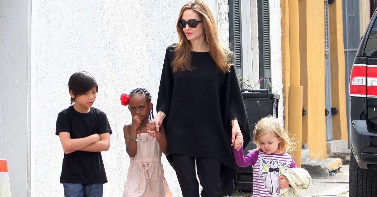 Angelina Jolie and her kids Pax, Zahara and Vivienne