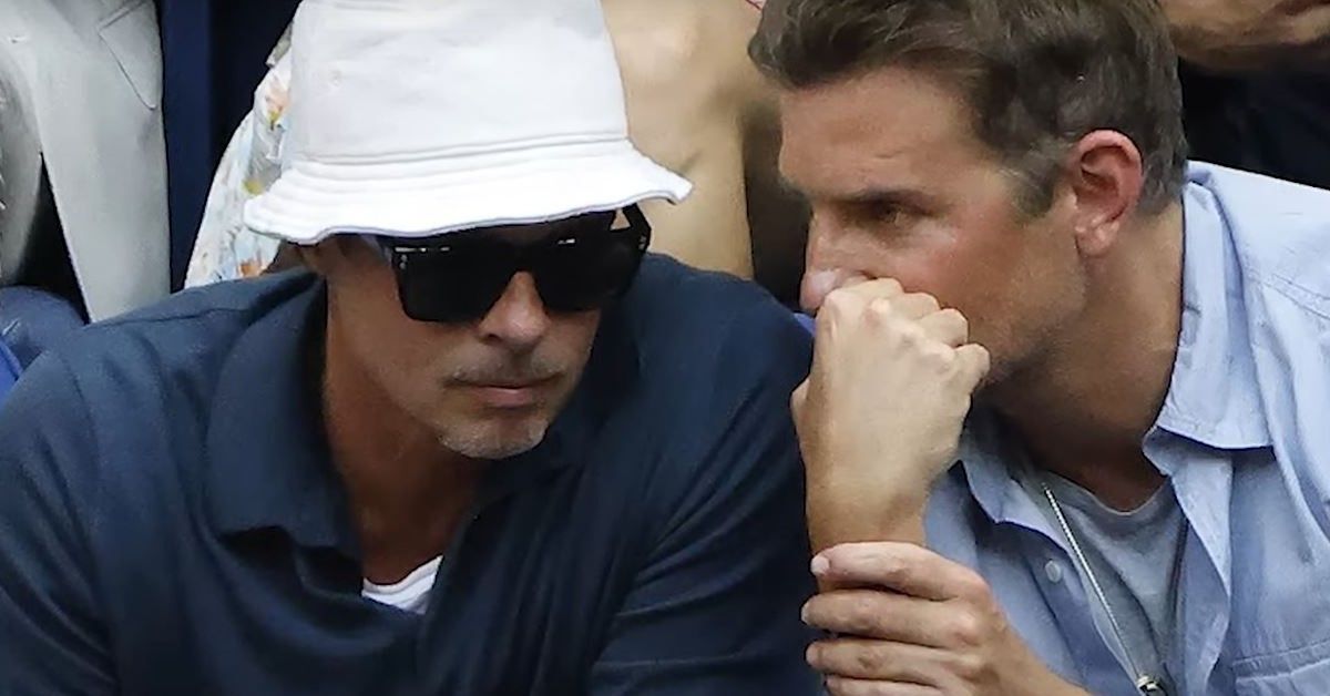 Brad Pitt and Bradley Cooper pictured at the US Open 