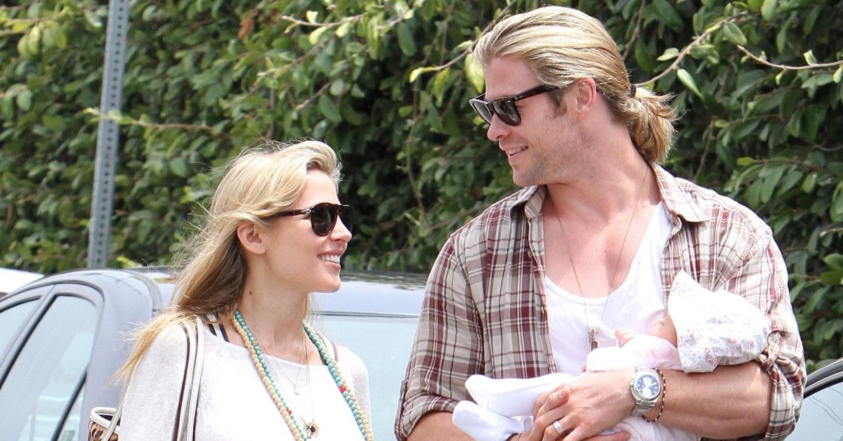 Chris Hemsworth and Elsa Pataky with baby