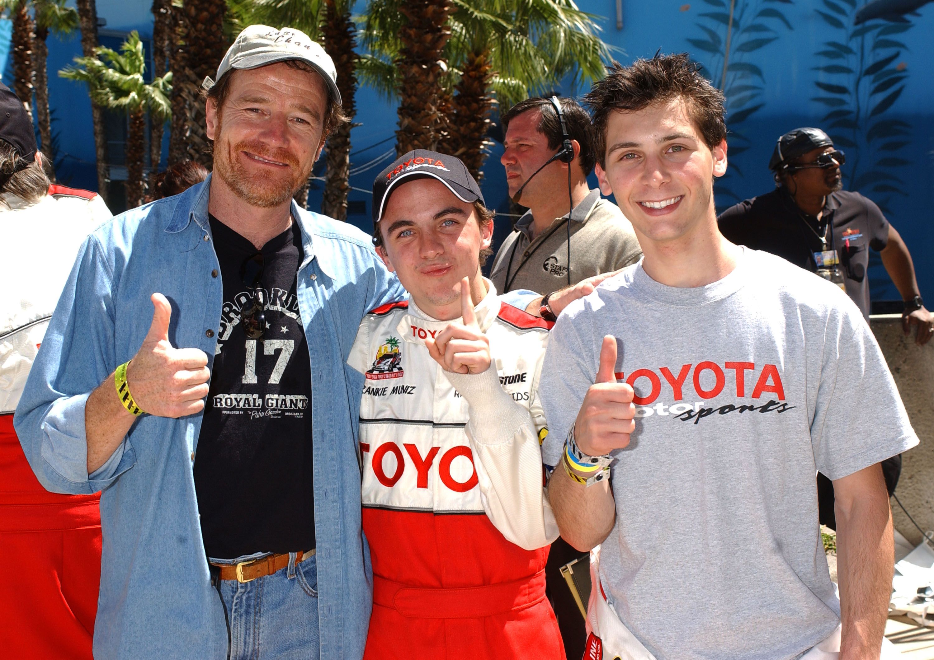  Bryan Cranston, Frankie Muniz, and Justin Berfield at the 29th Annual Toyota Pro Celebrity Race