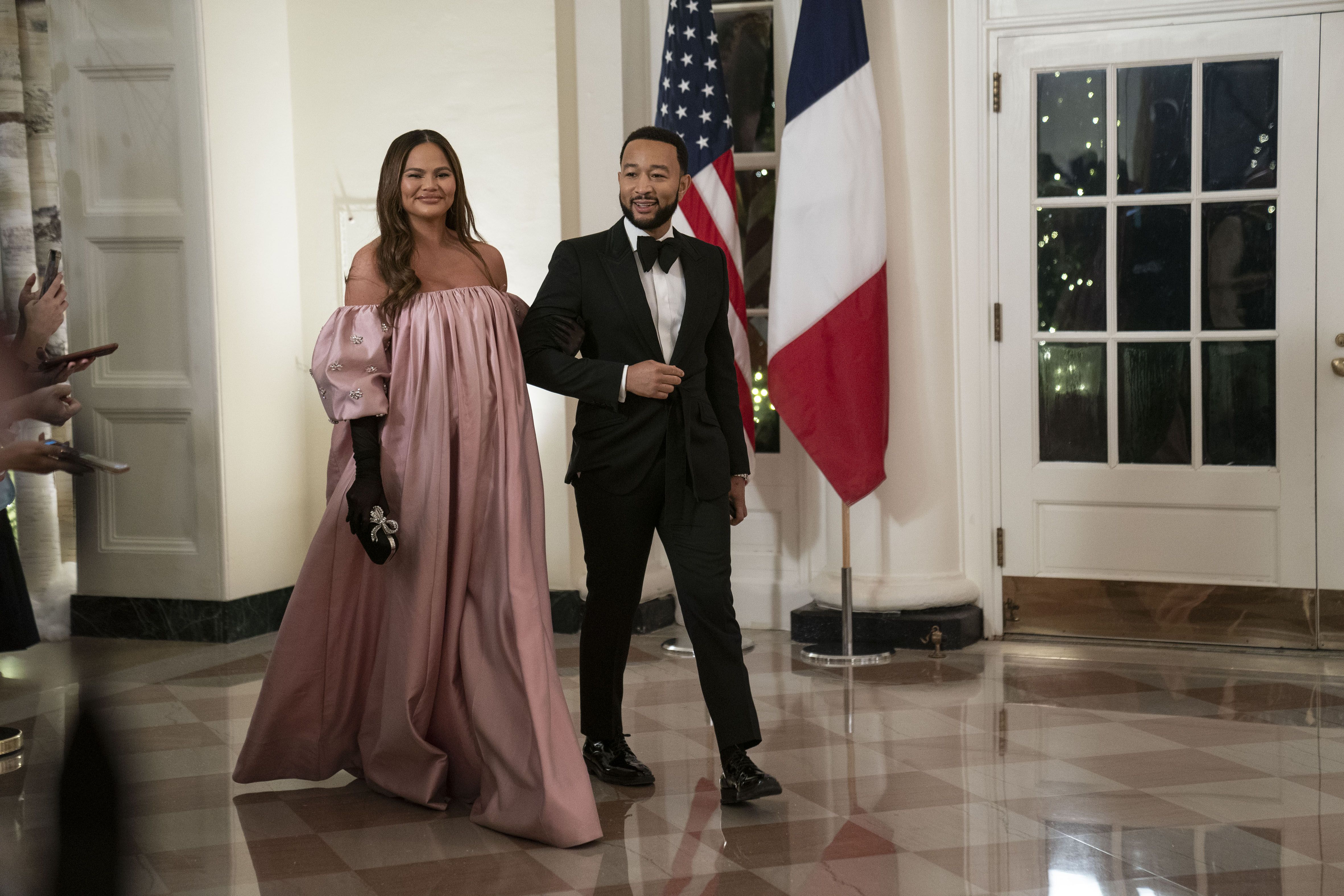 John Legend and Chrissy Teigen at the White House 
