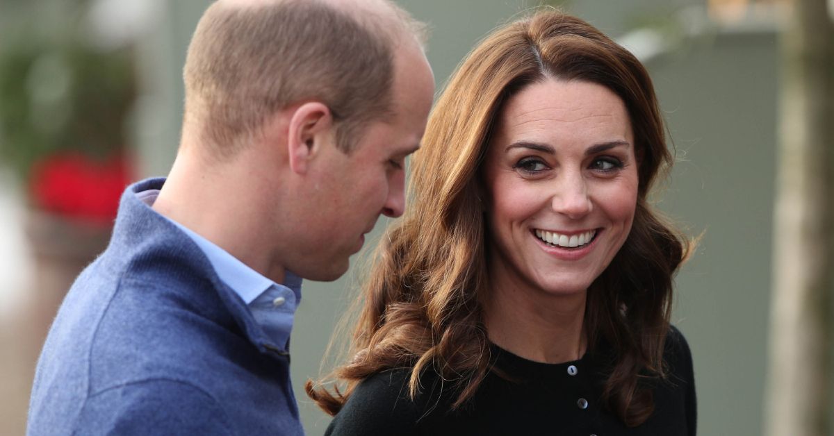 Kate Middleton smiling at Prince William